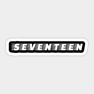 Seventeen Kpop Merch Aesthetic Minimalist Design Sticker